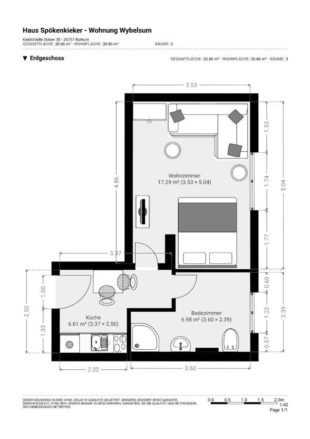 Ferienwohnung Haus Spoekenkieker Wybelsum Borkum Exterior foto
